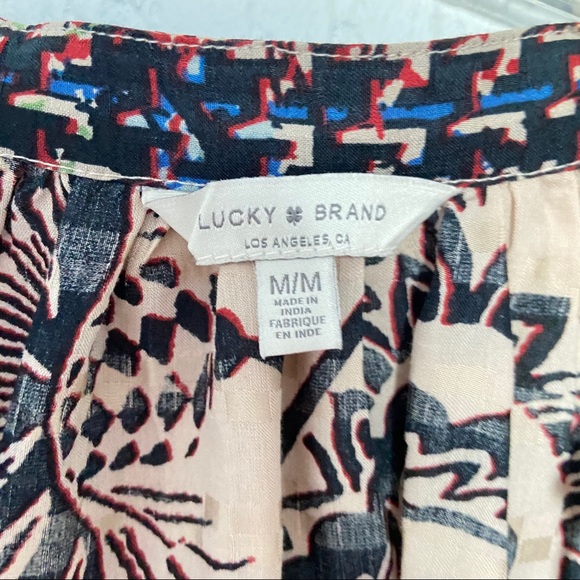Lucky Brand Mixed Print Long Sleeve Top M - Picture 6 of 7